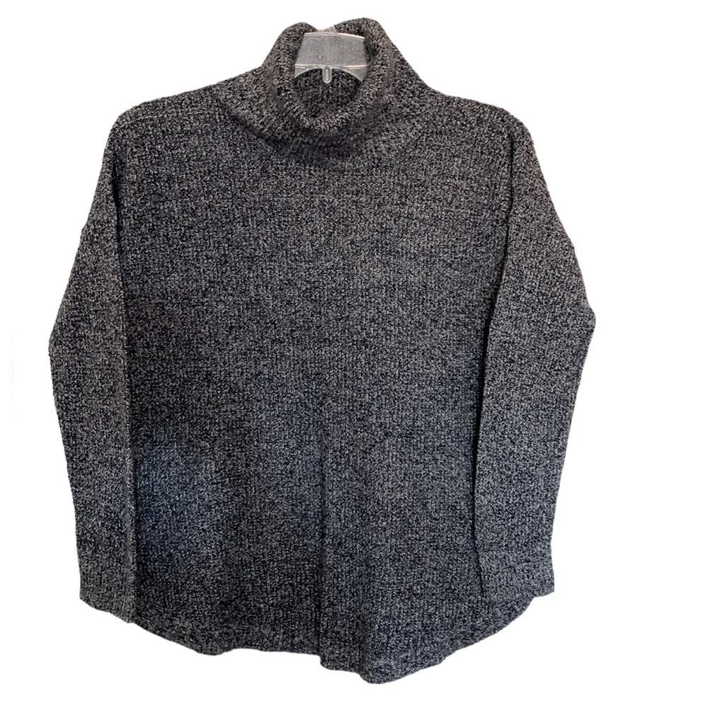 Old Navy oversized turtleneck sweater , navy blue w/ white, size L